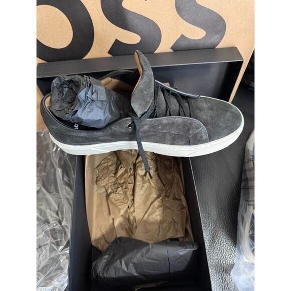 BRAND NEW BOSS Gary Tenn Low-Top Laced Trainers GREY SIZE 12 MSRP $599 main image 11